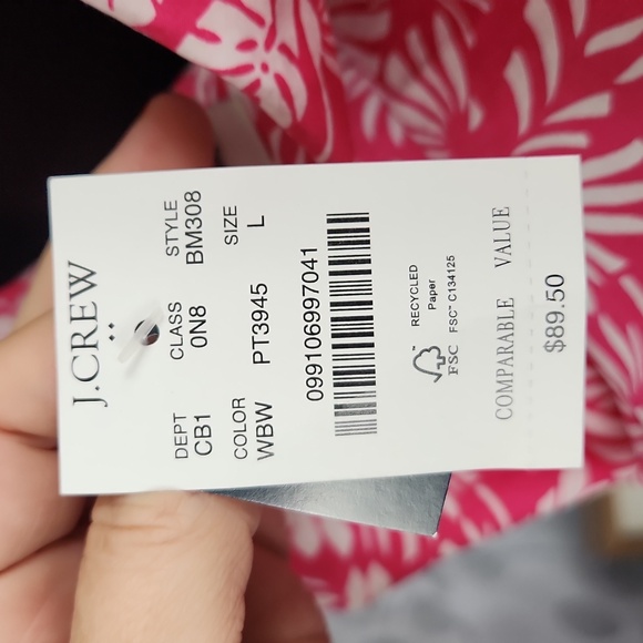 J. Crew Palm Cotton PJ Set - Picture 7 of 7